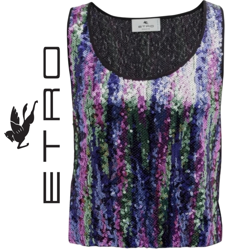 🆕️ ETRO Multi Sequin Tank Top